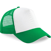 Beechfield Baseballcap   groen/wit   truckers pet   volwassenen   verstelbaar