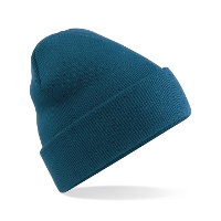 Beechfield Basic dames / heren beanie wintermuts   100% soft Acryl   petrol blauw   Super soft