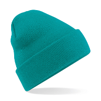 Beechfield Basic dames / heren beanie wintermuts   100% soft Acryl   smaragd   Super soft