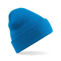 Beechfield Beanie Wintermuts   100% soft Acryl   saffier blauw   Super soft   Brede omslag band   da