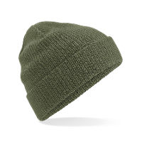 Beechfield Organic Beanie Commando wintermuts   army groen   heren   100% gebreid katoen   Biologisc