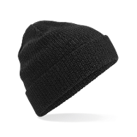 Beechfield Organic Beanie Commando wintermuts   zwart   heren   100% gebreid katoen   Biologisch