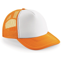 Vintage/retro snapback truckers pet   oranje/wit   volwassenen   Hippe petten   baseballcaps