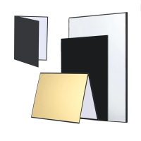 BEIYANG A4 Reflectorbord voor Foto Licht Invullen Fotografie Opvouwbaar Karton Wit Zwart Zilver Goud Props voor Fotostud