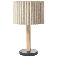 BELESSA   Tafellamp   Lichtbeige   Rubberhout