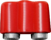 BELI BECO 61/17rt Miniatuur laboratoriumconnector Koppeling, recht Stift Ø: 2.6 Mm Rood 1 stuk(s)