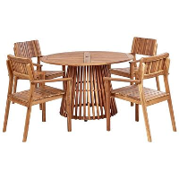 AGELLO   Tuinset voor 4   Lichthout   Acaciahout