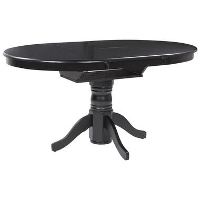 AKRON   Uitschuifbare eettafel   Zwart   106/150 x 106 cm   MDF