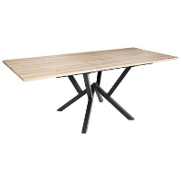 ANSELL   Uitschuifbare eettafel   Lichtbruin   MDF