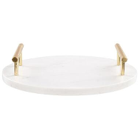 ARGOS   Decoratief dienblad   Wit   Marmer
