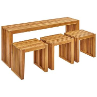 BELLANO   Tuinset 3 zits   Lichthout   Acaciahout