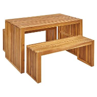 BELLANO   Tuinset 4 zits   Lichthout   Acaciahout