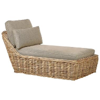 BELSITO   Ligstoel   Taupe   Rotan