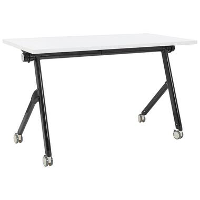 BENDI   Bureau verstelbaar   Wit/Zwart   120 x 60 cm   Metaal
