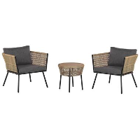 Beliani Bistroset GARGANO   Beige pe rotan