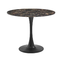 BOCA   Ronde eettafel   Zwart/Goud   90 cm   MDF