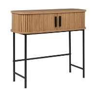BRADLEY   Sidetable   Lichthout/Zwart   MDF