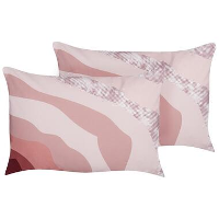 CAMPEI   Tuinkussen set van 2   Roze   40 x 60 cm   Polyester