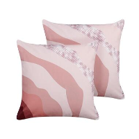 CAMPEI   Tuinkussen set van 2   Roze   45 x 45 cm   Polyester