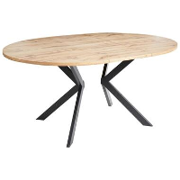 CARLEA   Uitschuifbare eettafel   Lichtbruin   MDF