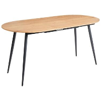 CLAVET   Uitschuifbare eettafel   Lichtbruin   MDF