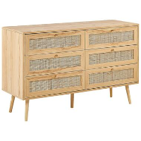 Beliani Commode PEROTE   Lichte houtkleur rotan
