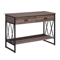 Beliani Consoletafel AYDEN   Donkere houtkleur vezelplaat