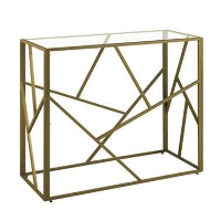Beliani Consoletafel ORLAND   Goud glas