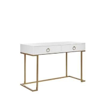 Beliani Consoletafel WESTPORT   Wit mdf, metaal