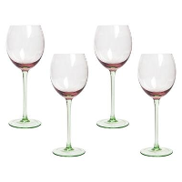 DIOPSIDE   Wijnglazen set van 4   Roze/Groen   Glas