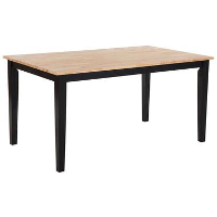 Beliani Eettafel HOUSTON   Zwart rubberhout