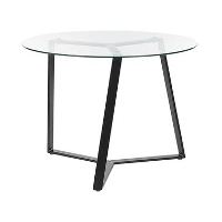 Beliani Eettafel KEBRI   Zwart veiligheidsglas