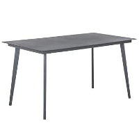 Beliani Eettafel MILETO   Grijs aluminium