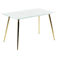 Beliani Eettafel MULGA   Wit veiligheidsglas
