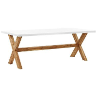 Beliani Eettafel OLBIA   Wit vezelcement