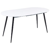 EFTALIA   Uitschuifbare eettafel   Wit   120/160 x 80 cm   MDF
