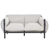 ESPERIA   Loungebank 2 zits   Lichtgrijs   Aluminium