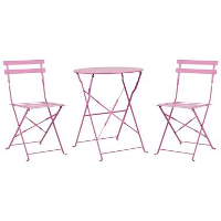 FIORI   Bistroset voor 2   Roze   Staal