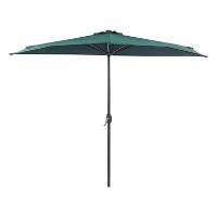 Beliani Halfronde parasol GALATI   Groen polyester