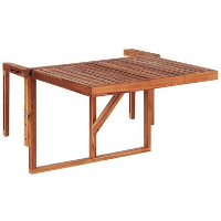 Beliani Inklapbare tafel UDINE   Donkere houtkleur acaciahout