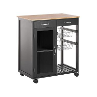 Beliani Keukentrolley BOVES   Zwart mdf