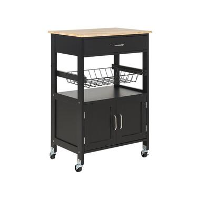 Beliani Keukentrolley LUGO   Zwart mdf