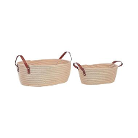 Beliani Mand GISSAR   Beige katoen