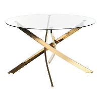 MARAMO   Eettafel   Goud   ⌀120 cm   Veiligheidsglas