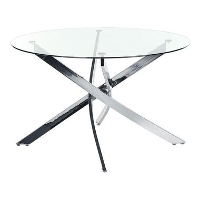 MARAMO   Eettafel   Zilver   ⌀120 cm   Veiligheidsglas