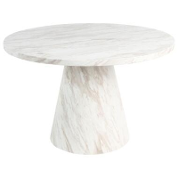 MER   Eettafel   Marmereffect/Wit   ⌀ 120 cm   MDF