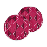 MEZZANO   Tuinkussen set van 2   Roze   ⌀ 40 cm   Polyester