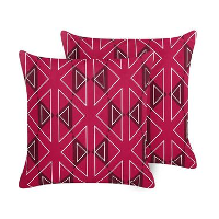 MEZZANO   Tuinkussen set van 2   Roze   45 x 45 cm   Polyester