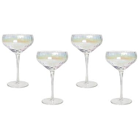 MORGANITE   Champagneglas set van 4   Transparant   Glas