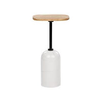 OASIS   Bijzettafel   Wit/Bruin   Hout